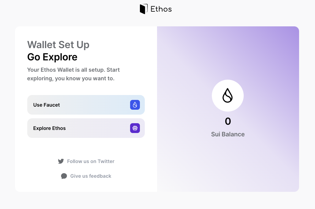 How to Setup Your Sui Ethos Wallet ORANGE COMET